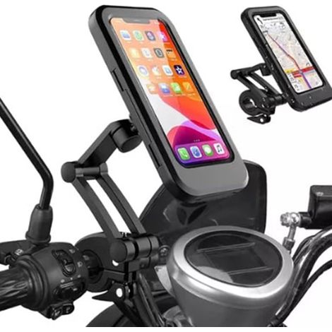 Support téléphone moto étanche – Rotation 360°, tactile sensible – Pour guidon – Navigation (1/5)