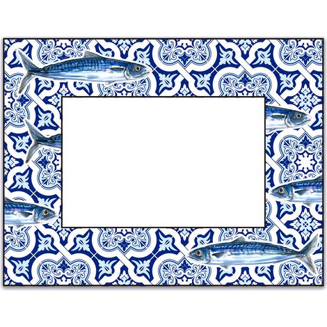 Signes Grimalt Fotorahmen, rechteckig, blaue Rahmen, 16 x 21 x 2 cm
