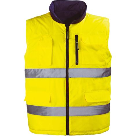 Gilet haute visibilité réversible mutlipoches Coverguard Hi-Way Jaune / Gris 3XL (1/3)