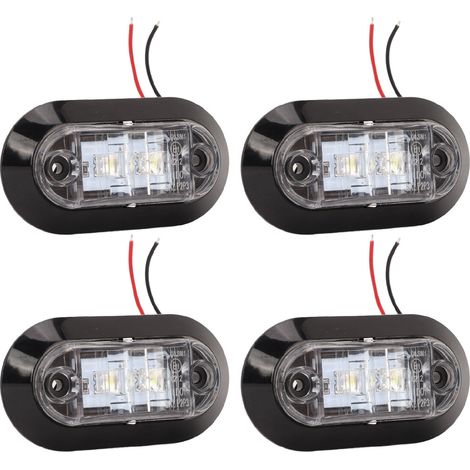 4 Feux de Gabarit LED 12V DC IP67 Étanches Blanc pour Camping-cars Bateaux Yachts Lot de 4 (1/5)