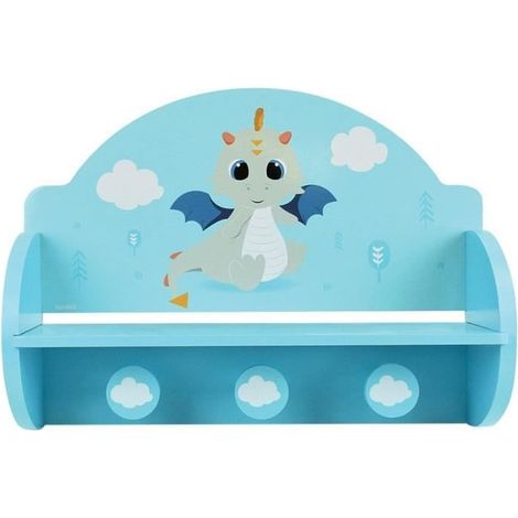 FUN HOUSE Leon le Dragon 713338 ETAGERE PORTEMANTEAU Dimensions : +- H. 33 x L. 46 x P. 15 cm pour enfant (1/2)
