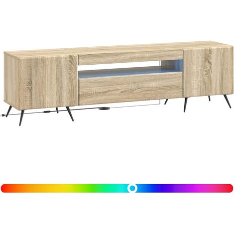 Maison Exclusive - LED-TV-Schrank Sonoma-Eiche Holzwerkstoff (1/5)