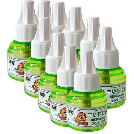 10x Chauffage anti-moustiques électrique à chaleur répulsive, liquide anti-moustiques inodore, outil de lutte contre les insectes nuisibles : (1/4)