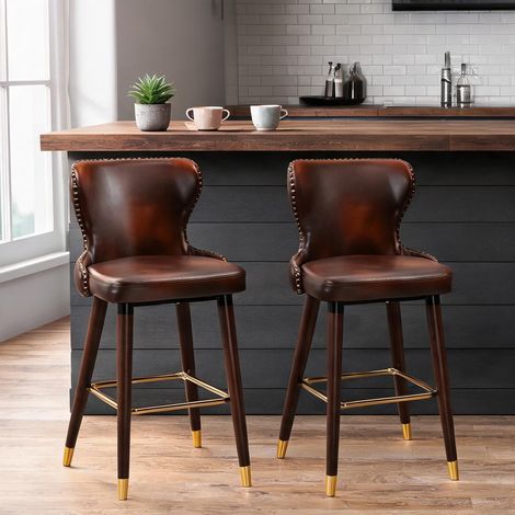 Tabouret de bar marrone Oro 52 x 53 x 101 cm (1/5)