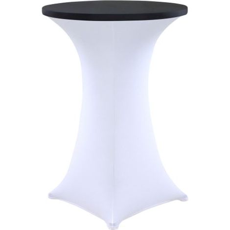Nappe TOPPER flexible pour table de bar à cocktails 80 cm, noire