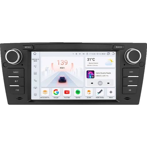 Radio de voiture, lecteur vidéo multimédia, compatibilité smartphone, compatible avec BMW Série 3 E90 E91 E92 E93 GPS, S4 (8Cœurs 4G 32G) (1/2)