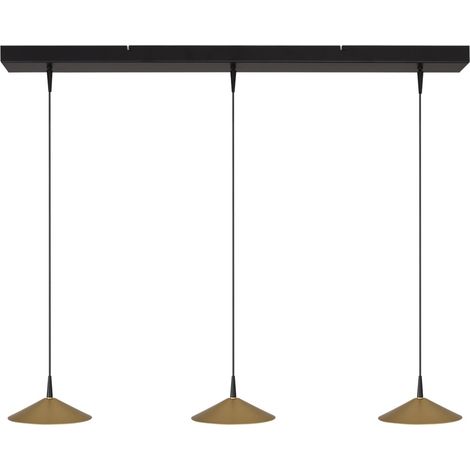 Lampe pendante à 3 lampes Ceppo noir avec or Ø 18cm - 2151-05-02-100-3-18 (1/3)
