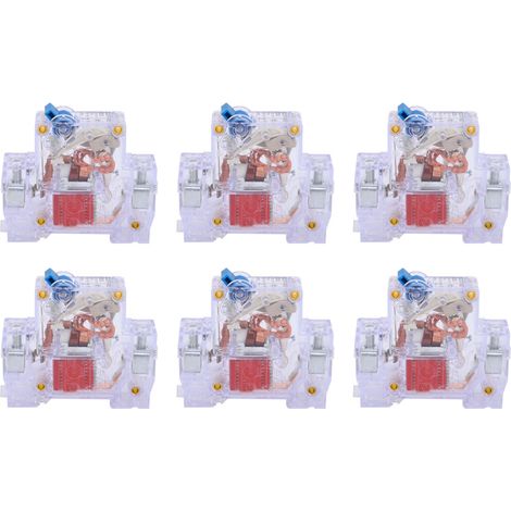 12 disjoncteurs transparents DZ47‑63 1P 6‑63A, protection de circuit par interrupteur à air