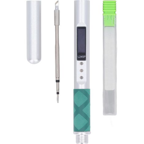 Kit de fer à souder électrique, stylo de soudage Portable CNC, boîtier en alliage d'aluminium L245P PD65W DC90-150W argent (1/5)