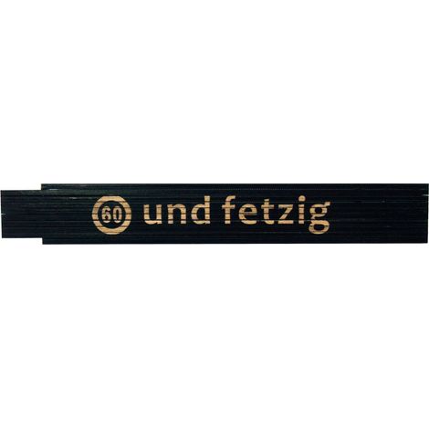 Zollstock 60 und fetzig 2 m schwarz Zollstock