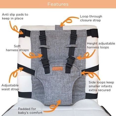 (Gris)Réhausseur Chaise Enfant et Bébé - Siège Table Bébé - Gris - Mixte - Réhausseur - Jusqu'à 15 kg (1/5)