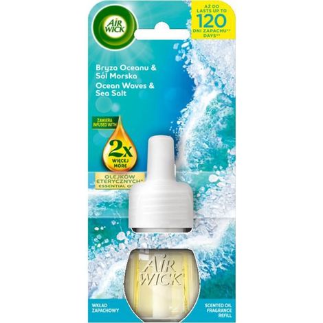 Recharge De Parfum - Mer Et Sel - Pour Diffuseur Electrique - Huiles Essentielles Naturelles - Jusqu A 120 Jours - 1 Unite