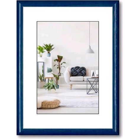 Cornice Foto Portafoto da tavolo da muro COLORS legno di Pino Colore BLU 20x30 cm 20x30 cm Colore Blu (1/5)