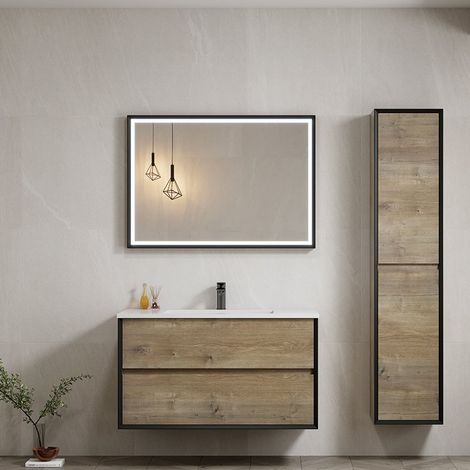 Mobile Bagno Seoul 100 cm Grigio Forest - Spazio (1/5)