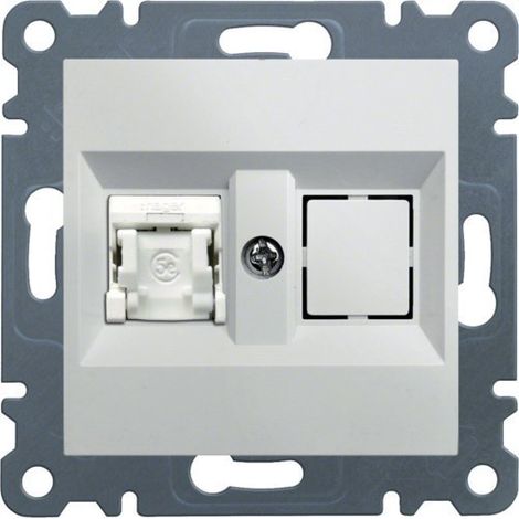 Presa singola per computer Lumina RJ45 Cat.5e UTP bianca WL2110