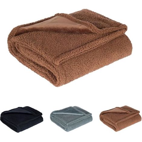 Couverture imperméable, couverture douce pour canapé, lit, canapé-lit, couverture imperméable pour chiens et chats, rose et marron, taille XL : 145 x 216 cm (1/5)