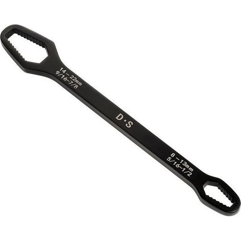 La clé Torx multifonctionnelle est une clé à molette nationale à double tête auto-serrante à main rigide de 8 à 22 mm, noir (1/3)