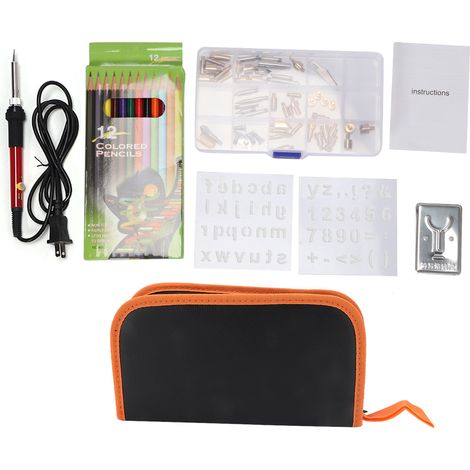 Kit de fer à souder électrique réglable 53 pointes rouge 110V US (1/5)