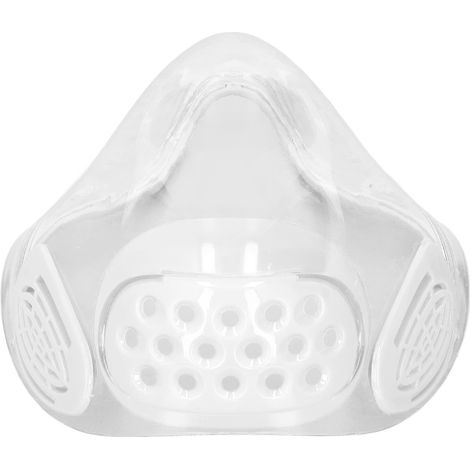 Antibeschlagfreie, transparente Polycarbonat-Atemschutzmaske mit Spritzschutz und Atemschutz für Lehrer und Erwachsene (weiß). (1/5)