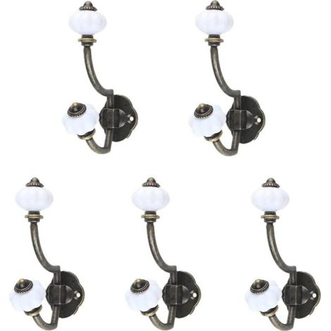 pezzi ganci appendiabiti in ceramica retrò in bronzo stile pastorale ganci da parete ganci per cappelli ganci per porte