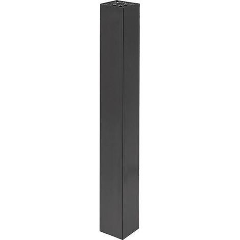 columna 80x80 para base plana cuadrada efecto inox h710 acabado efecto inox altura h710 acabado negro mate altura h710