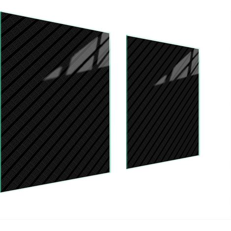 GLASSCHUTZPLATTE FÜR HERD 85x52 SCHWARZ (1/5)