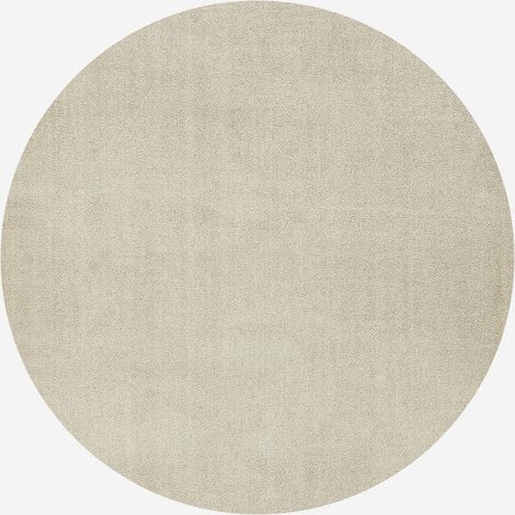 Tappeto tinta unita lavabile antiscivolo Elegance tondo BEI101