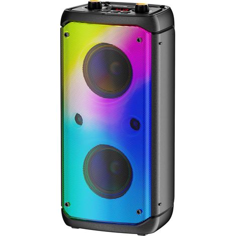 Enceinte Bluetooth, haut-parleurs d'extérieur avec puissance maximale de 80 W, Bluetooth sans fil, haut-parleurs portables TWS pour fêtes avec caisson de basses, basses profondes, lumières LED (1/5)