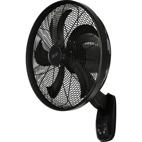 Lucci AIR Glide DC WV Schwarz Ventilateur mural 36 W noir