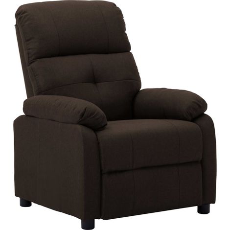 Fauteuil inclinable Marron foncé Tissu (1/5)