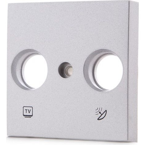 Tapa Frontal Panasonic Novella - R-Tv-Sat, Color Plata (Compatible Mecanismo Karre) (1/3)