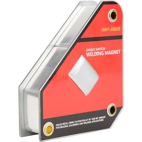 Support magnétique de soudage mono-interrupteur, outil fixe d'angle WM1-4590S pour soudeur à 45° et 90°. (1/5)