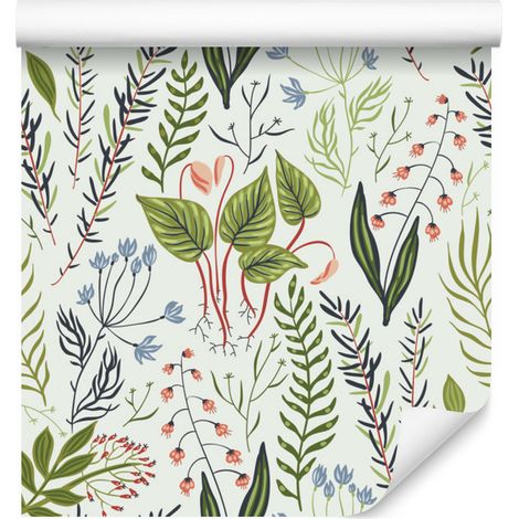 Papier peint à motifs végétaux pour salon et chambre 50x1000 cm (1/5)
