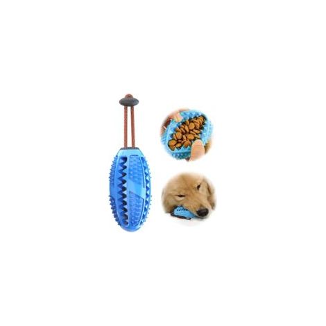 Jouet distributeur de nourriture pour animaux – Bleu – Modèle ovale – Taille M (1/5)
