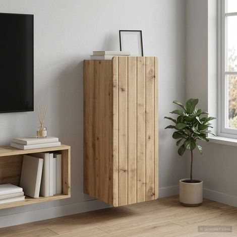 vidaXL Mobiletto a muro 33 x 34,5 x 94 cm Legno ingegnerizzato (1/5)