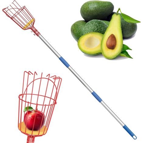 Fruit picking pole, retractable picking pole, 5-section 2-meter splicing pole + fruit picker