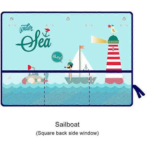 Pare-soleil universel pour vitres latérales de voiture, motif dessin animé, rideau pare-soleil d'été réglable pour bébés et enfants, avec filet de rangement, idéal pour les voiliers. Convient égalemen (1/5)