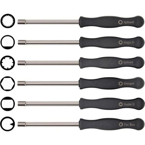 Juego de destornilladores para carburador, herramienta de ajuste de 6 piezas compatible con motosierras Husqvarna 125, 135, 136, 137, 141, 141, 235, 235e, 236, 236e, 240, 240e, 435, 435e y 440e McCull (1/4)
