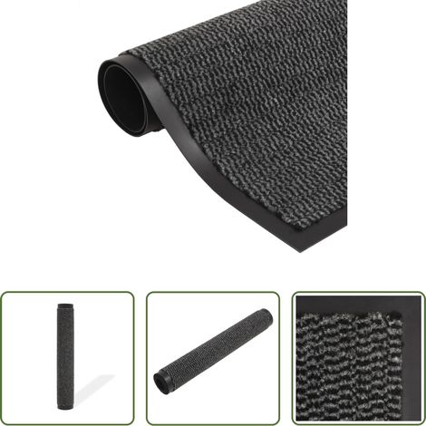 vidaXL Tapis antidérapant -  Paillasson rectangulaire 40 x 60 cm Anthracite (1/5)