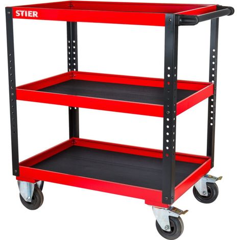Chariot de service STIER (H x l x P) 969 x 894 x 543 mm (1/3)