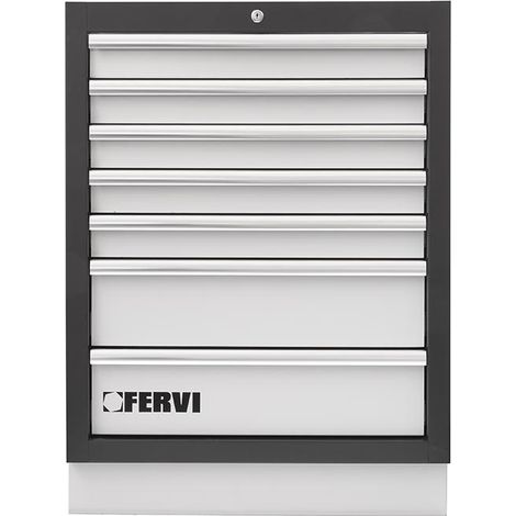 Comoda con 7 cajones 660x455x910 mm para taller Fervi A007/17