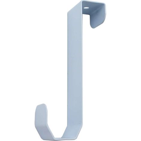 Gancio doppia funzione per scaldasalviette o porte bianco