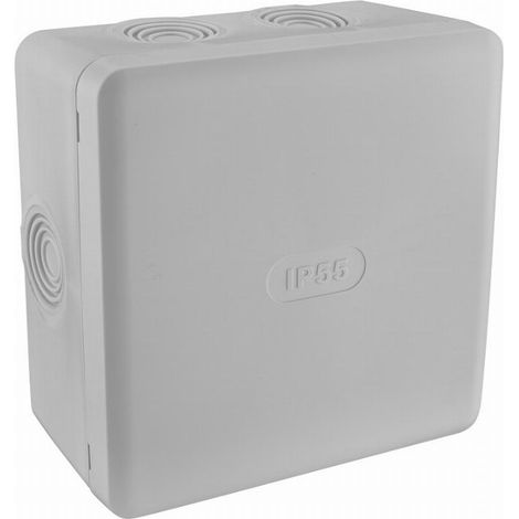 SCATOLA DI GIUNZIONE IMPERMEABILE IP55 ROTONDA 115X115MM - GRIGIO - DEBFLEX