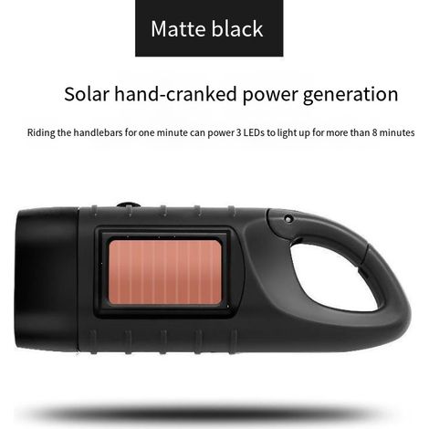 Solarbetriebene Handkurbel-Taschenlampe – Militärgrün