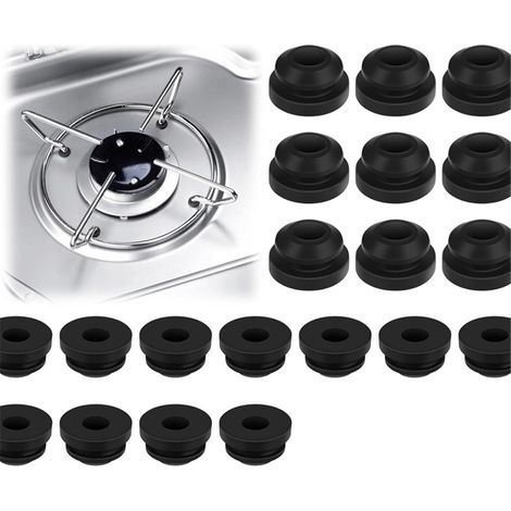 Lot de 20 pieds en caoutchouc pour cuisinière à gaz caravane supports de casseroles pieds en caoutchouc antirouille embouts en caoutchouc antirouille embouts en caoutchouc pour réchaud de (1/5)