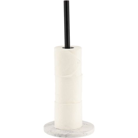 Toilettenpapier-reserve aus polyresin und schwarzem metall - mabre-effekt - Tendance