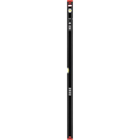 Niveau à bulle en aluminium 120 cm, nivelle résistante aux chocs, précision 0,5 mm / m, rectifié avec précision, 1 fiole horizontale et 1 fiole verticale (1/5)