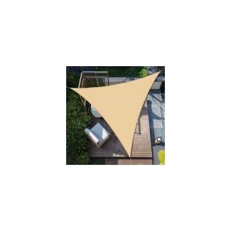 Vela de sombra triangular de 3x3x3 m, impermeable, tejido resistente a los rayos UV, apta para patio, jardín, terraza, espacio exterior, balcón, playa - 3 (1/5)