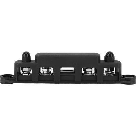 12V-48V 300A Stromverteiler, M8 4-polige schwarze Sammelschiene, für Autos, Wohnmobile, Boote und Schiffe. (1/5)