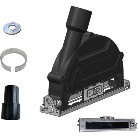 Colector de polvo para amoladoras angulares de 100-135 mm, cubierta industrial para herramientas de corte y rectificado, colector de polvo para amoladora angular (1/4)